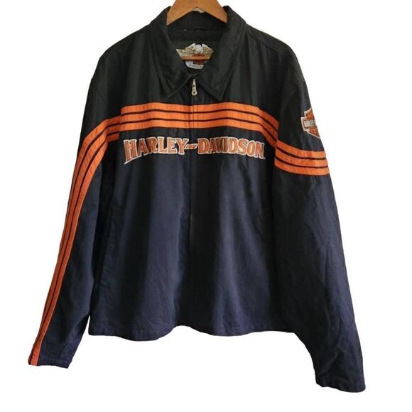 Harley Davidson Men's Full Zip Cotton Jacket Size 2XL - Picture 1 of 6
